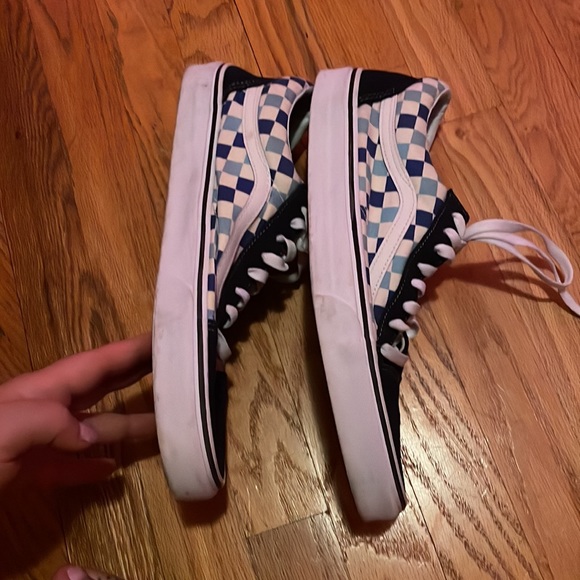 Never Worn sz 13 Mens Blue and White Checker Vans - Picture 5 of 8